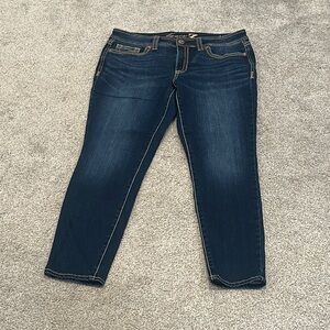 EUC Women's Seven7 Brand Dark Wash Blue Jeans Denim Size 12